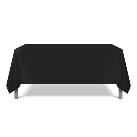 MONARCH Tablecloths 72 x 72 Black , 6PK TL-72X72-BLACK